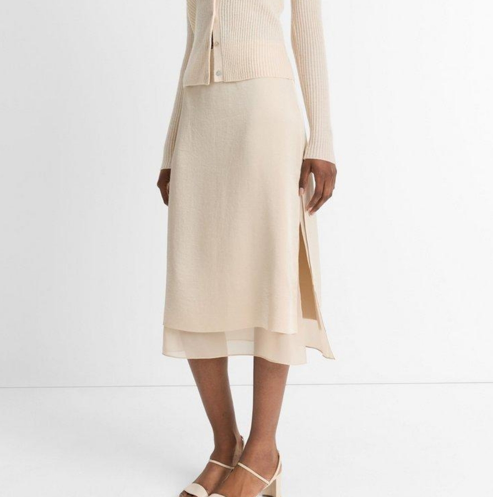 Vince Double Side-Slit Straight Skirt - Picture 2 of 5
